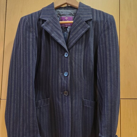 Vintage Mulberry Wool Blazer UK10 – Ralph Lauren Era, Made in England - Picture 1 of 13